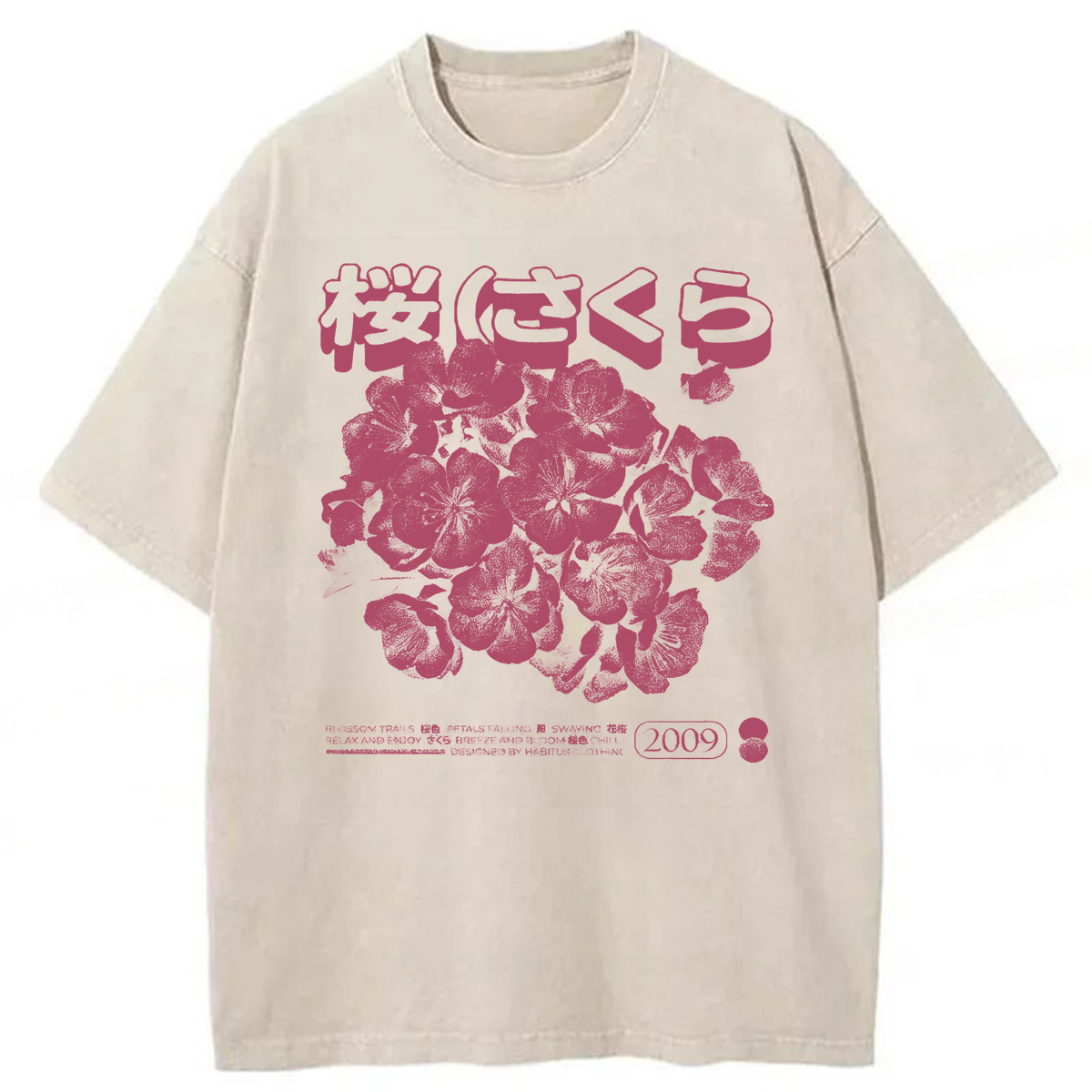 Tokyoviva Japanese Cherry Blossom Washed T-shirt