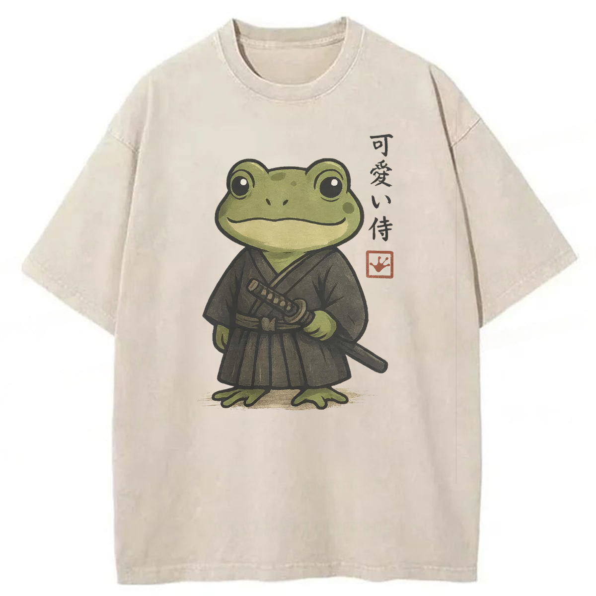 Tokyoviva Samurai Frog Washed T-shirt