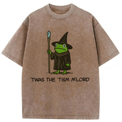 Tokyoviva Twas The Tism Frog Wizard Washed T-shirt