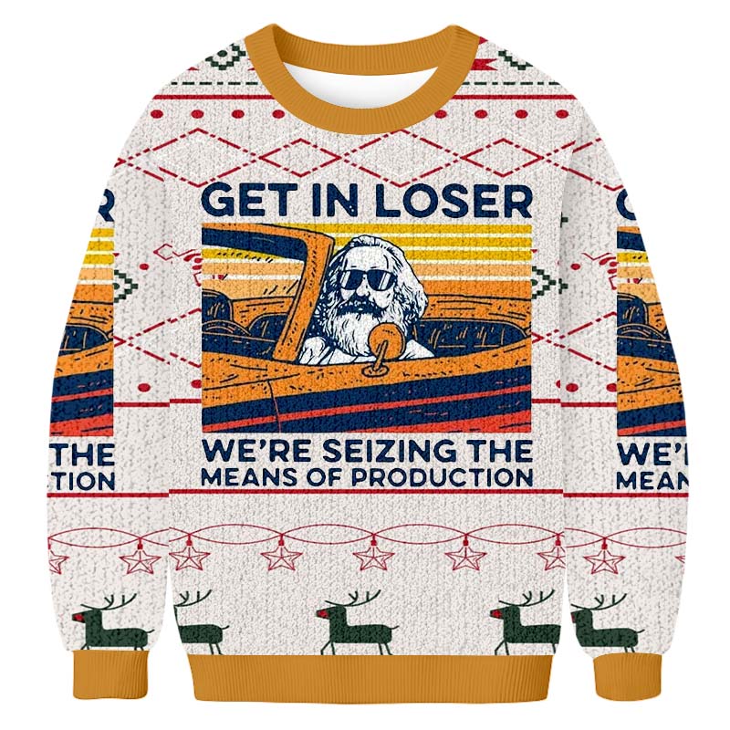 Baddieca Get On Board Losers Christmas Ugly Sweatshirt