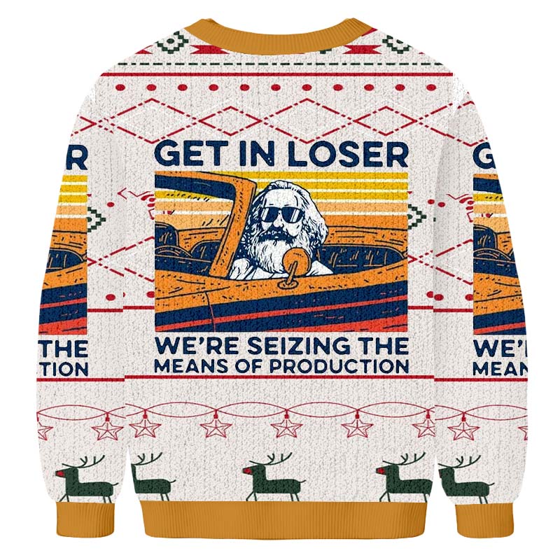 Baddieca Get On Board Losers Christmas Ugly Sweatshirt