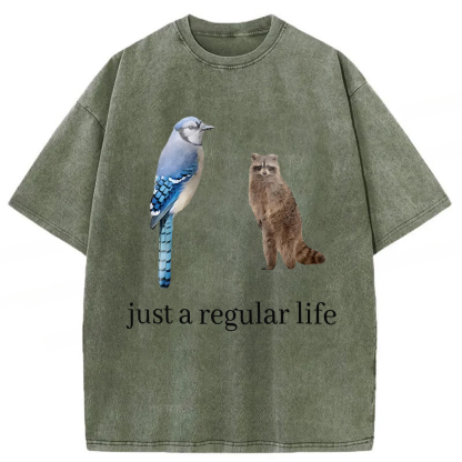 Tokyoviva Just A Regular Life Washed T-shirt