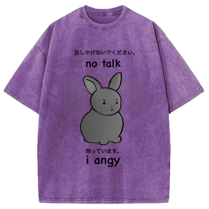 No Talk I Angy Washed T-Shirt