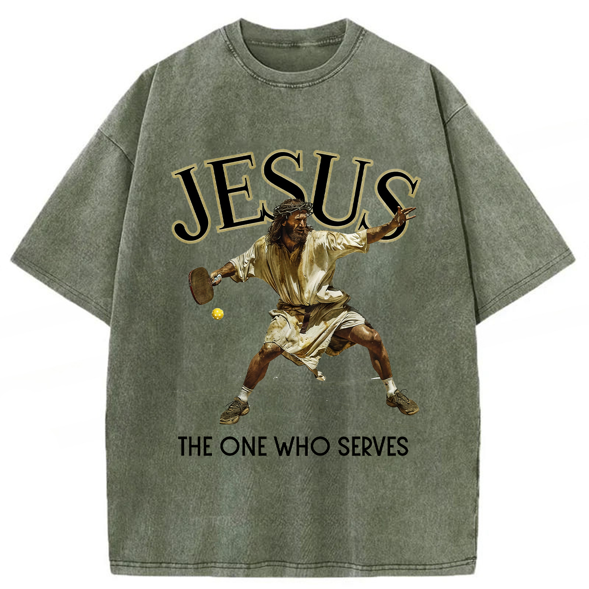 Tokyoviva Jesus The One Who Serves Washed T-Shirt