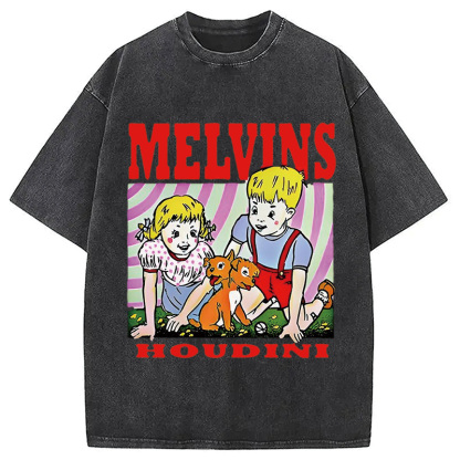 Melvins Houdini Metal Rock Band Washed T-Shirt