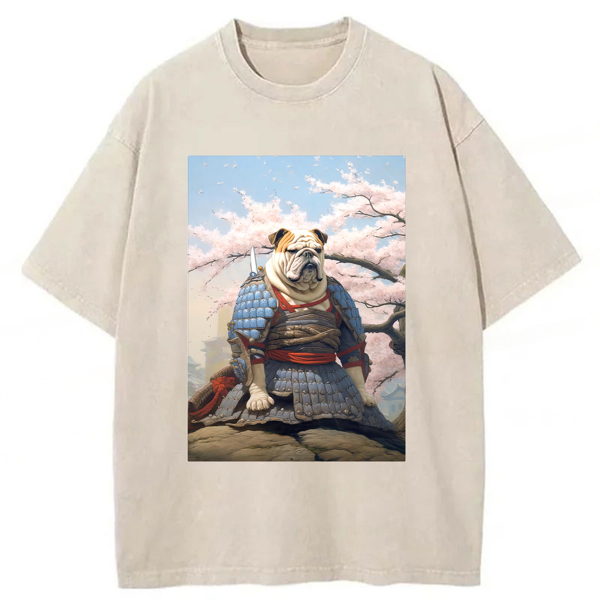 Tokyoviva Samurai Cat Washed T-Shirt
