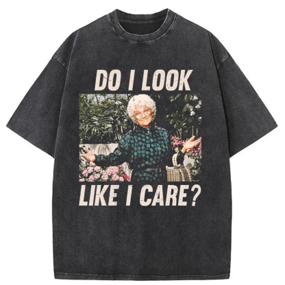 Tokyoviva Do I Look Like I Care Washed T-shirt