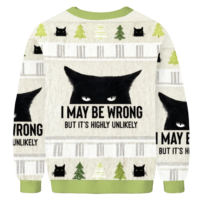 Baddiecat Cat Can Do No Wrong Christmas Ugly Sweatshirt