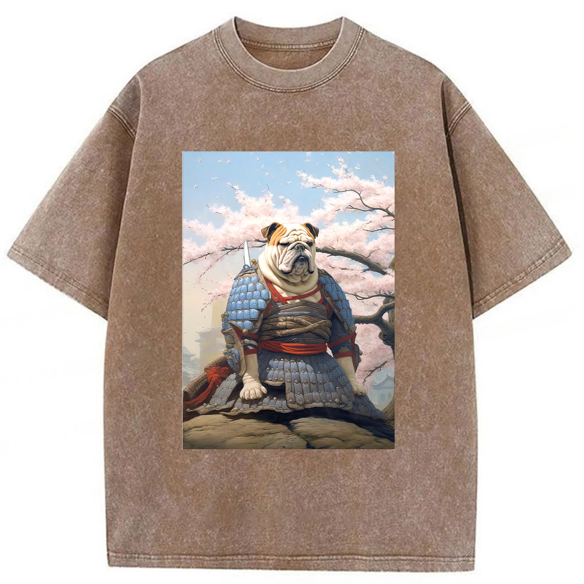 Tokyoviva Samurai Cat Washed T-Shirt