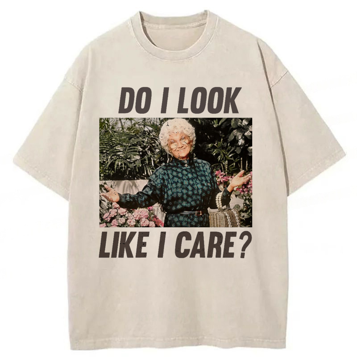 Tokyoviva Do I Look Like I Care Washed T-shirt