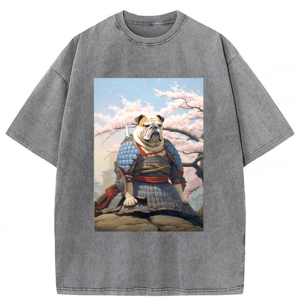 Tokyoviva Samurai Cat Washed T-Shirt