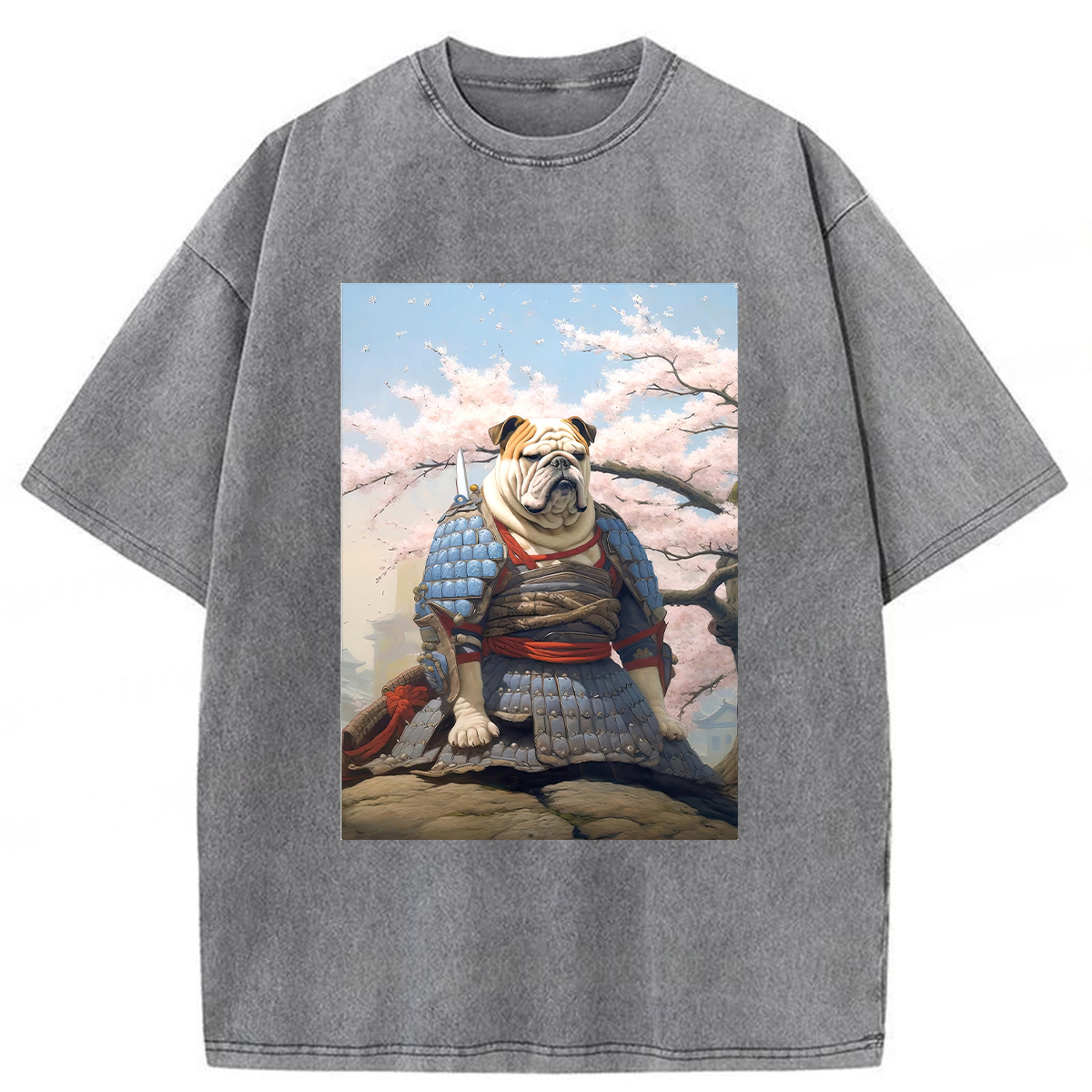 Tokyoviva Samurai Cat Washed T-Shirt