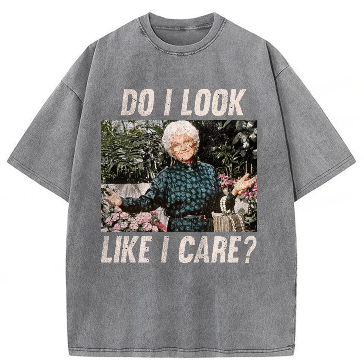 Tokyoviva Do I Look Like I Care Washed T-shirt