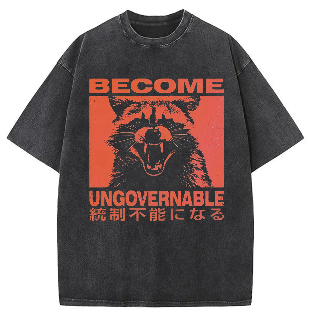 Tokyoviva Ungovernable Raccoon Washed T-shirt