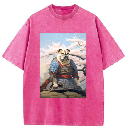 Tokyoviva Samurai Cat Washed T-Shirt