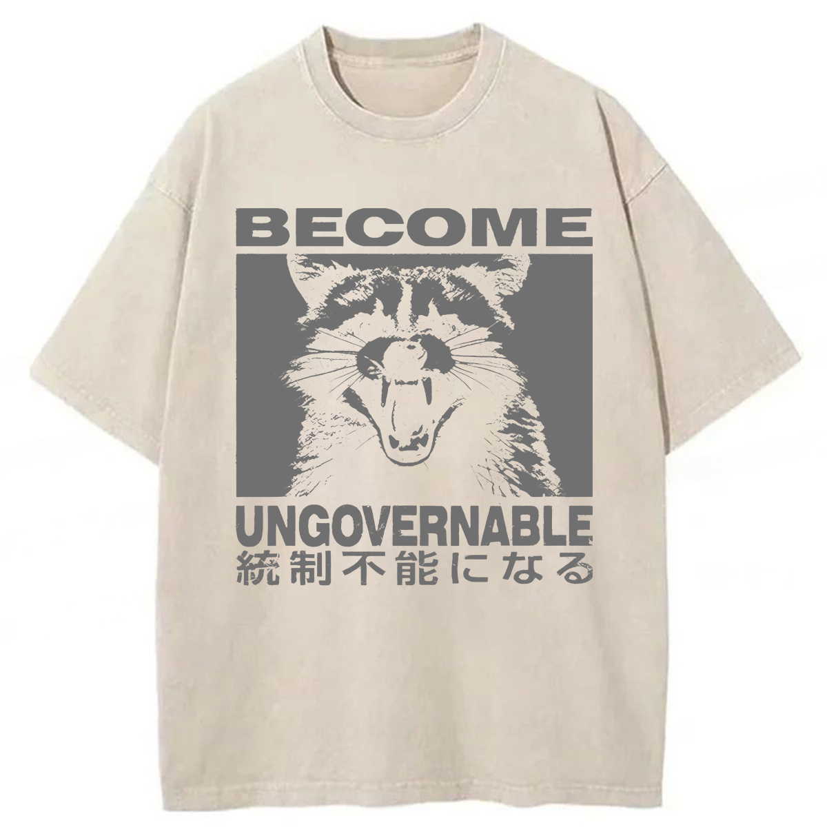 Tokyoviva Ungovernable Raccoon Washed T-shirt