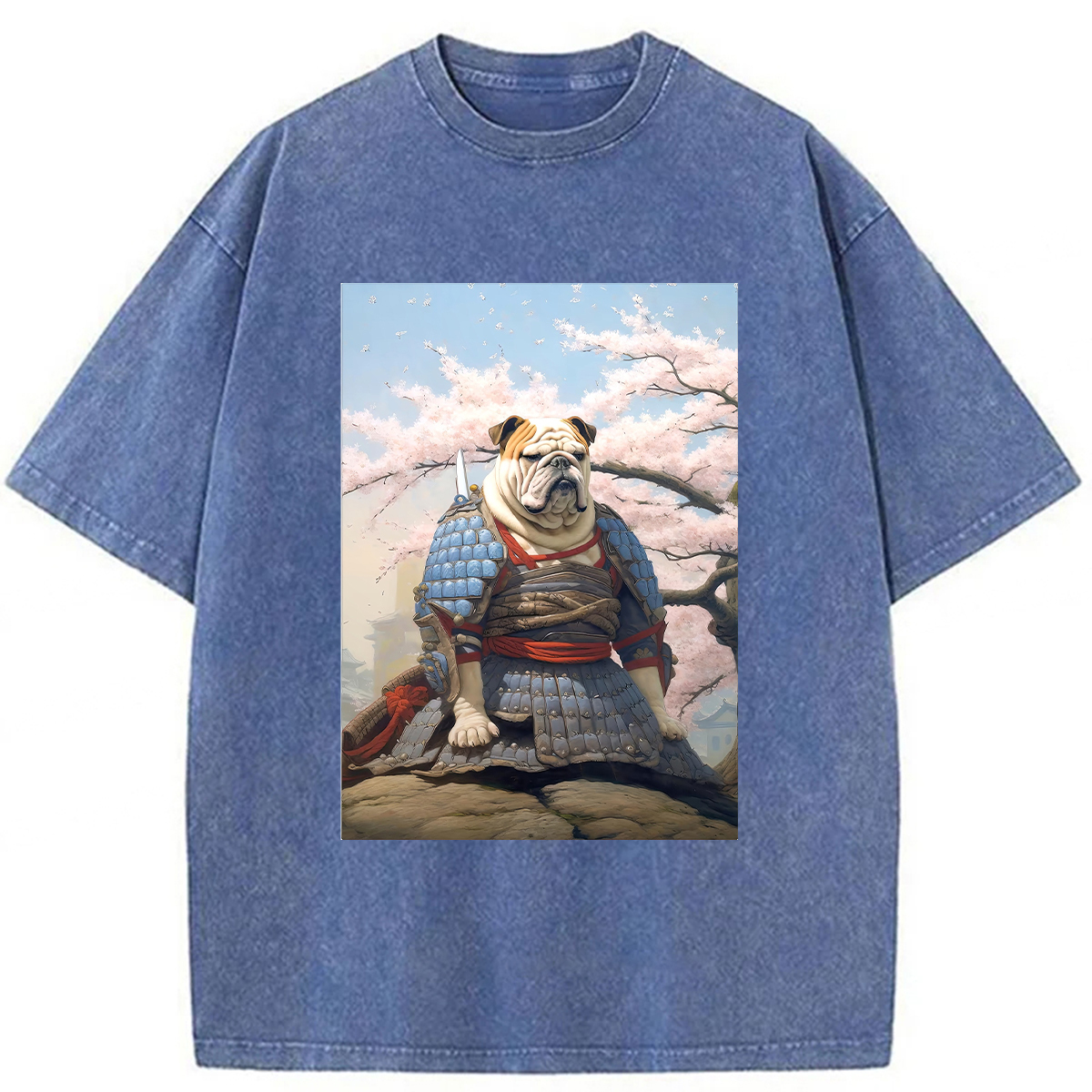 Tokyoviva Samurai Cat Washed T-Shirt