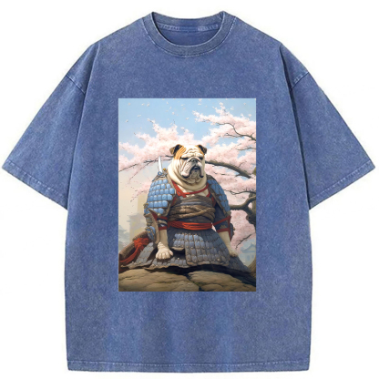 Tokyoviva Samurai Cat Washed T-Shirt