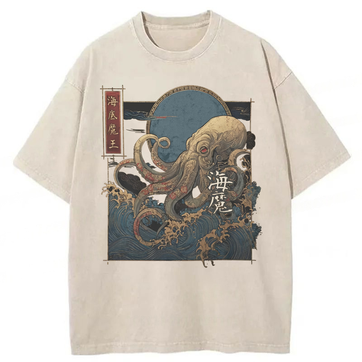 Tokyoviva Ukiyo-e Sea Demon Washed T-shirt