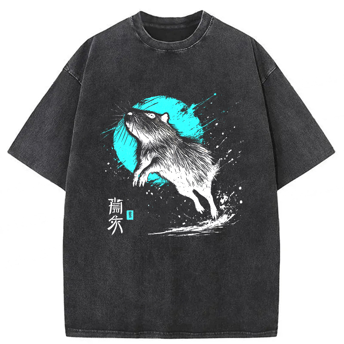 Tokyoviva Samurai Dolphin Washed T-shirt