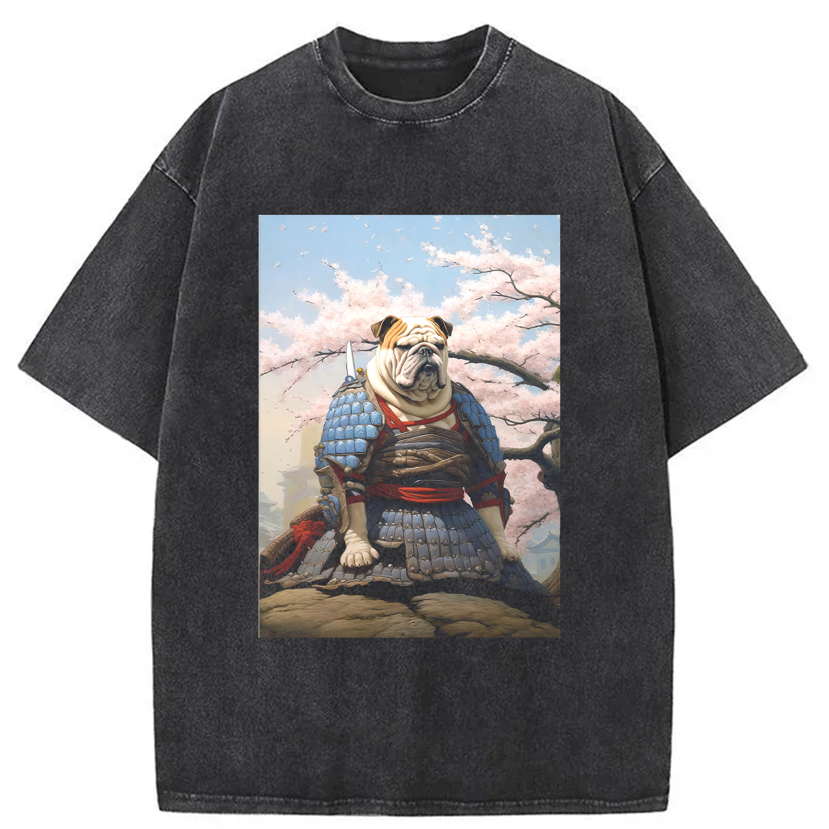 Tokyoviva Samurai Cat Washed T-Shirt