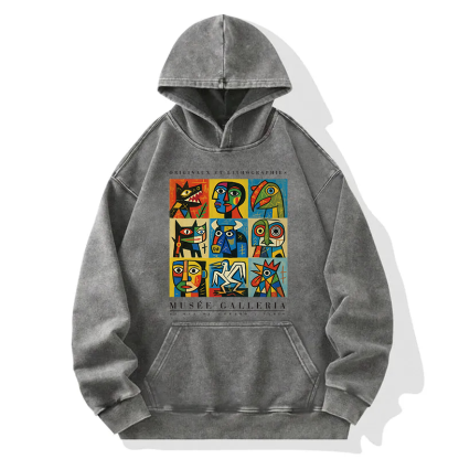 Colorful Totems Washed Hoodie