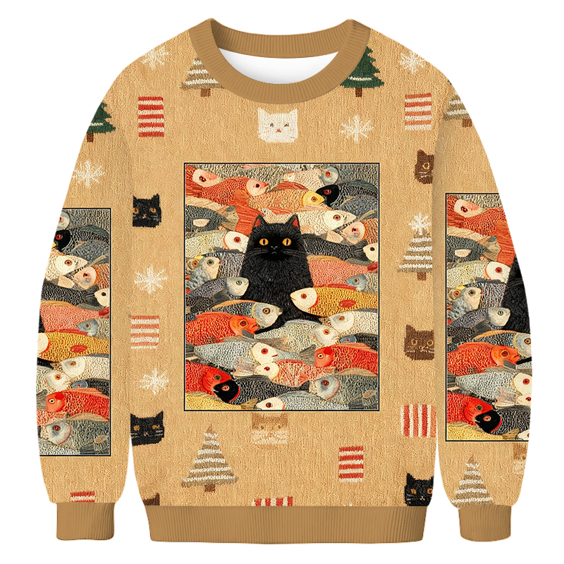 Tokyoviva Eyes On What Matters Christmas Ugly Sweatshirt