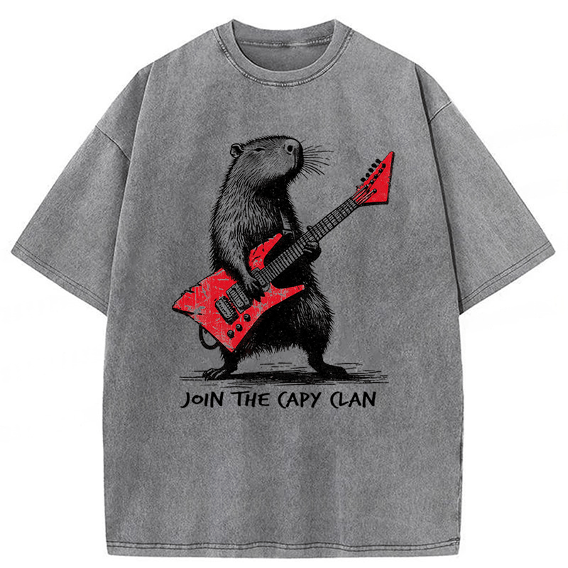 Tokyoviva Capybara Rock Washed T-shirt