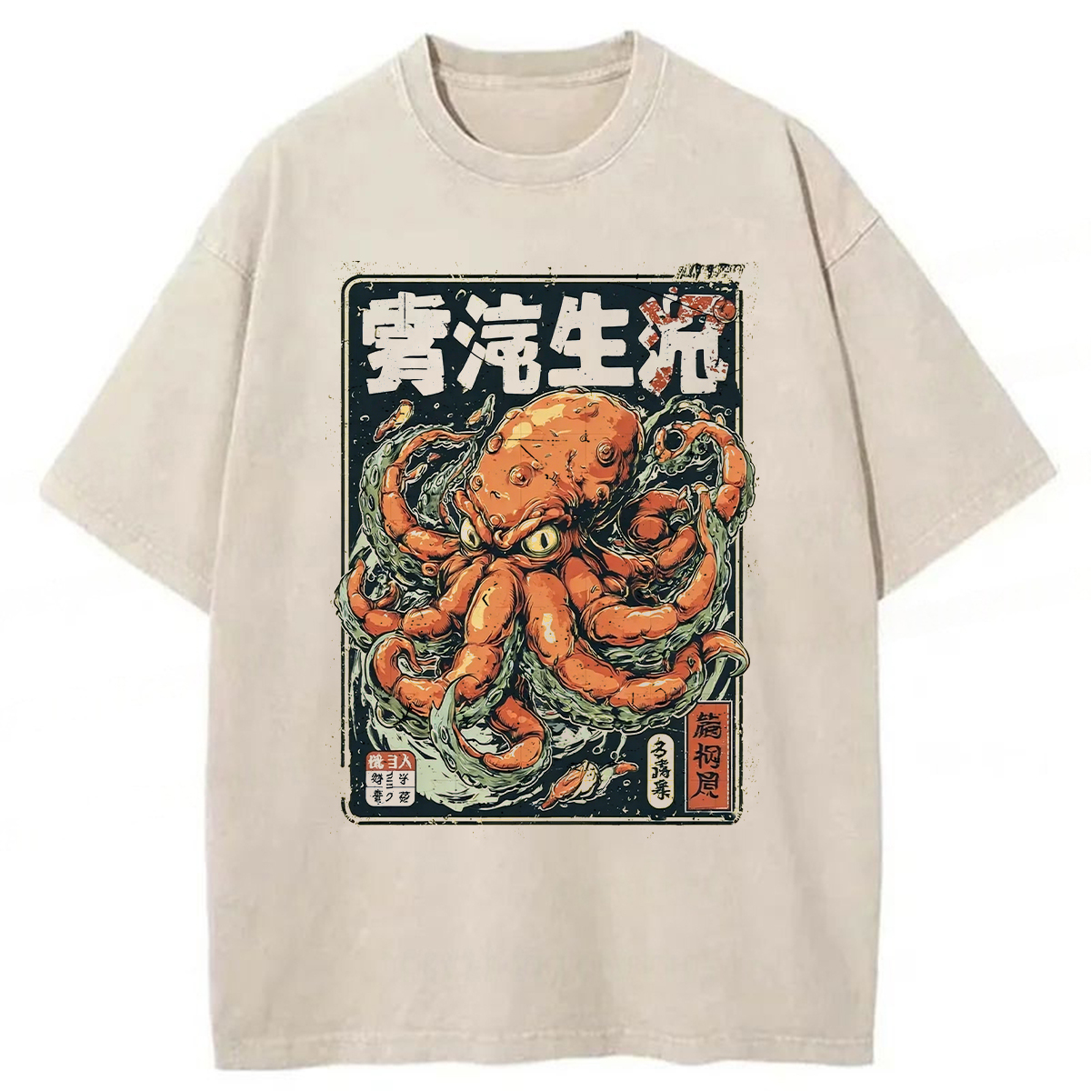Tokyoviva Monster Octopus Washed T-shirt