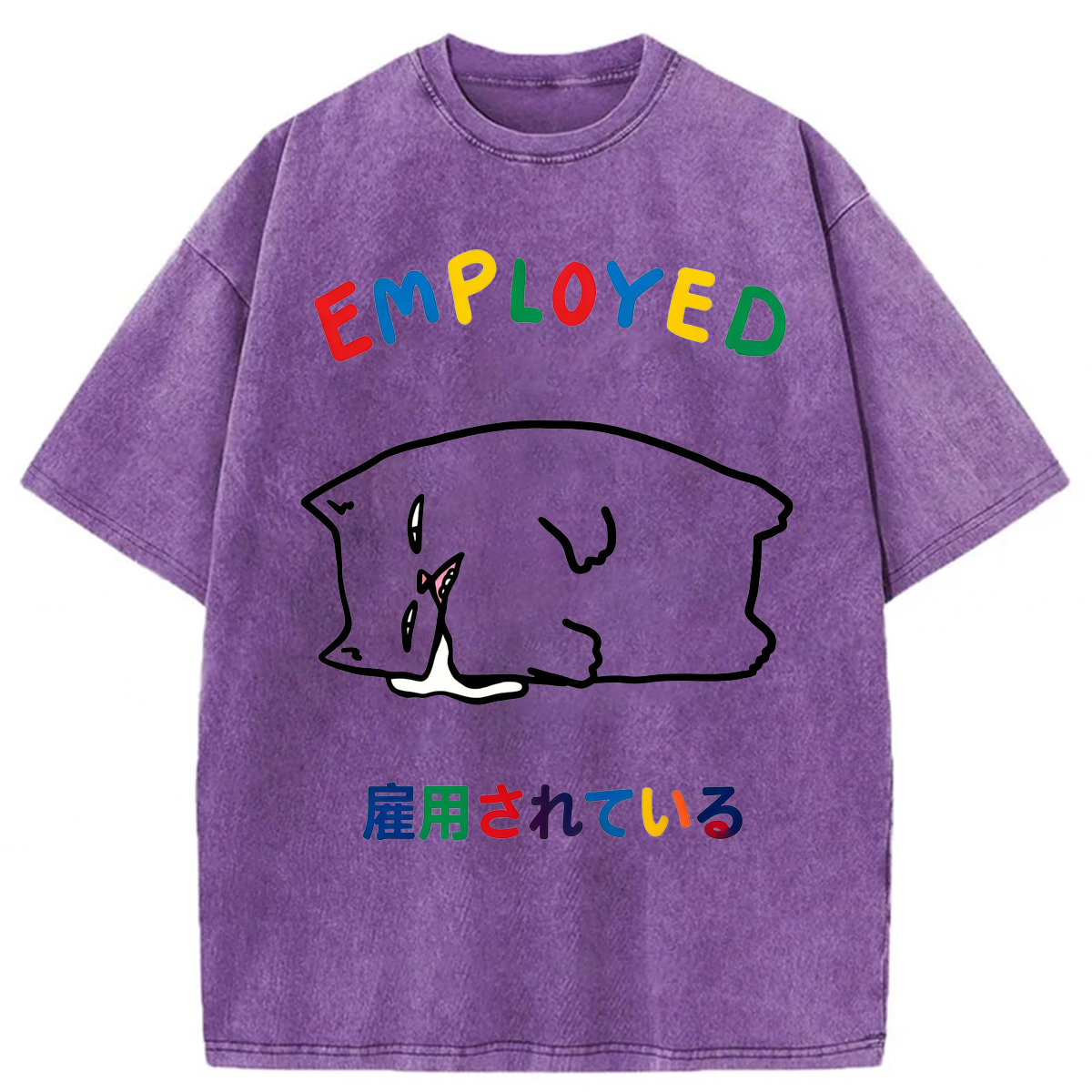 Tokyoviva Employed Cat Washed T-shirt