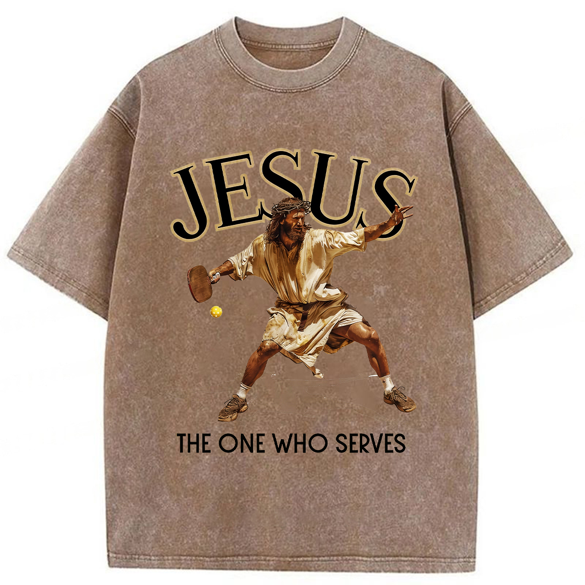 Tokyoviva Jesus The One Who Serves Washed T-Shirt