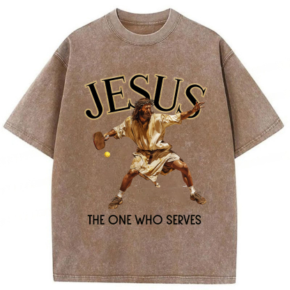 Tokyoviva Jesus The One Who Serves Washed T-Shirt