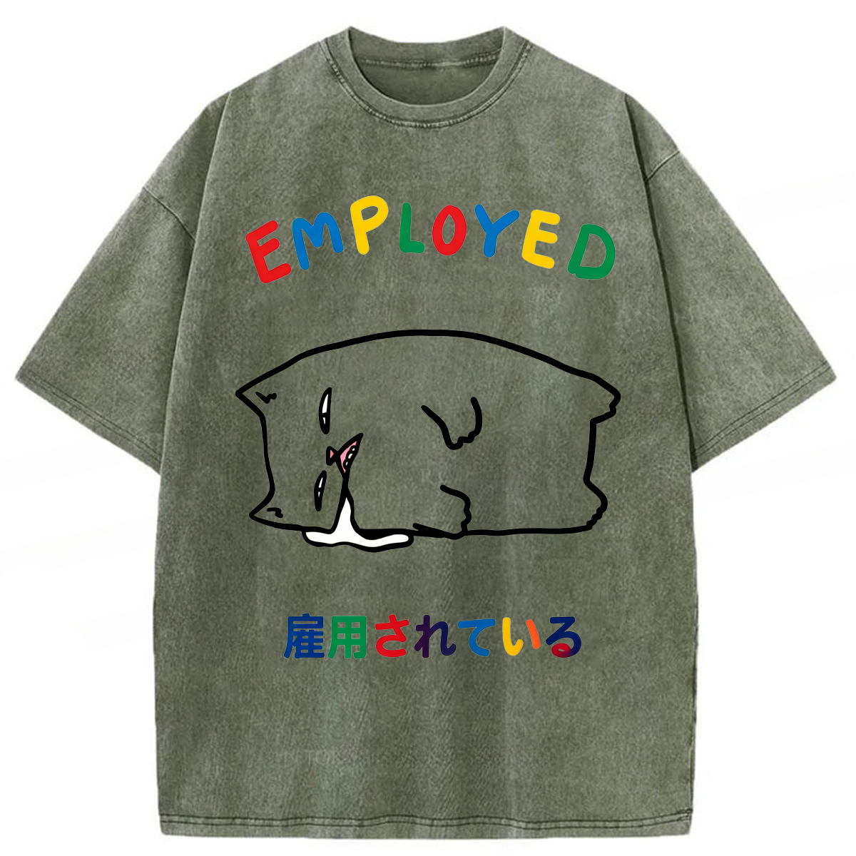 Tokyoviva Employed Cat Washed T-shirt