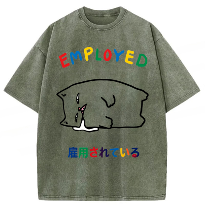 Tokyoviva Employed Cat Washed T-shirt