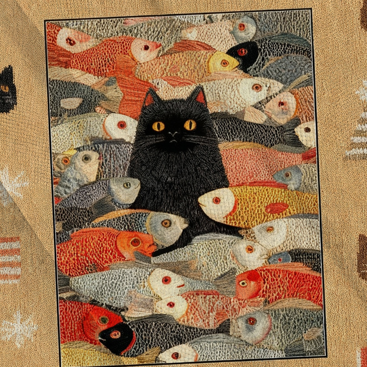 Baddiecat Eyes On What Matters Christmas Ugly Sweatshirt