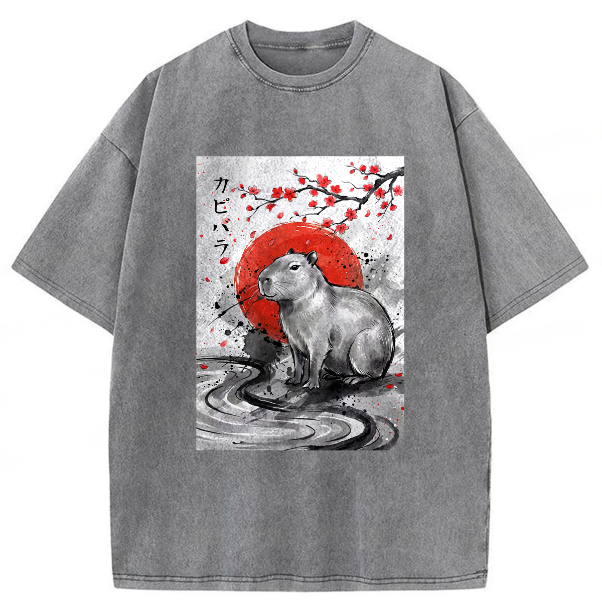 Tokyoviva Samurai Dolphin Washed T-shirt
