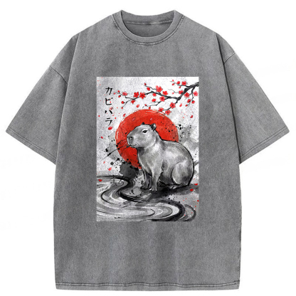 Tokyoviva Samurai Dolphin Washed T-shirt