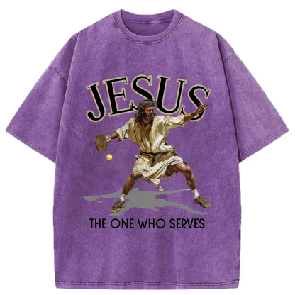 Tokyoviva Jesus The One Who Serves Washed T-Shirt