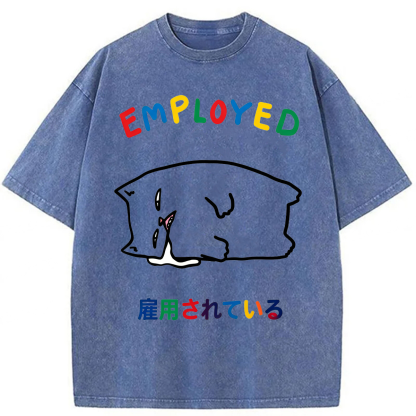 Tokyoviva Employed Cat Washed T-shirt