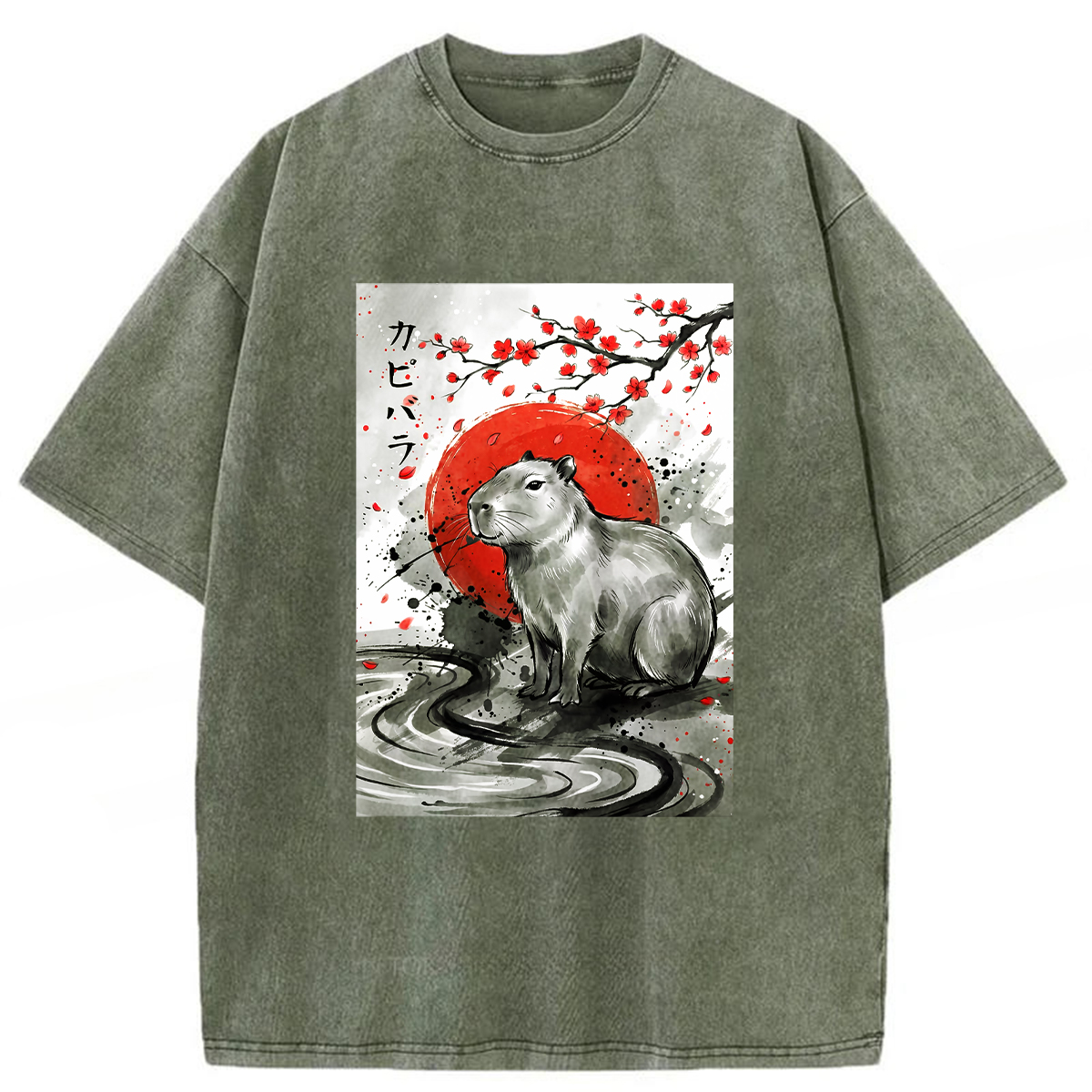 Tokyoviva Samurai Dolphin Washed T-shirt