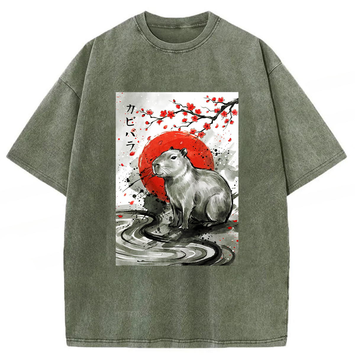 Tokyoviva Samurai Dolphin Washed T-shirt