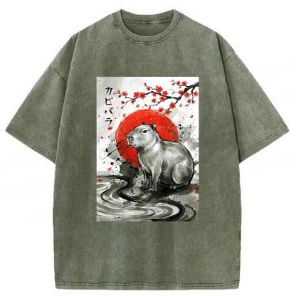 Tokyoviva Samurai Dolphin Washed T-shirt