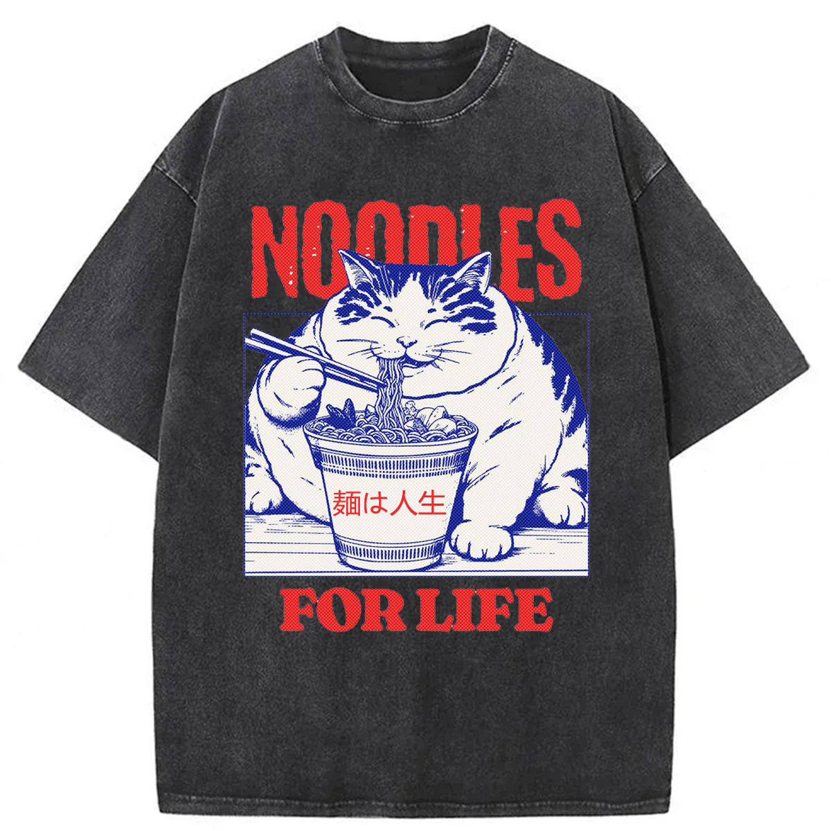 Tokyoviva Noodles For Life Washed T-shirt