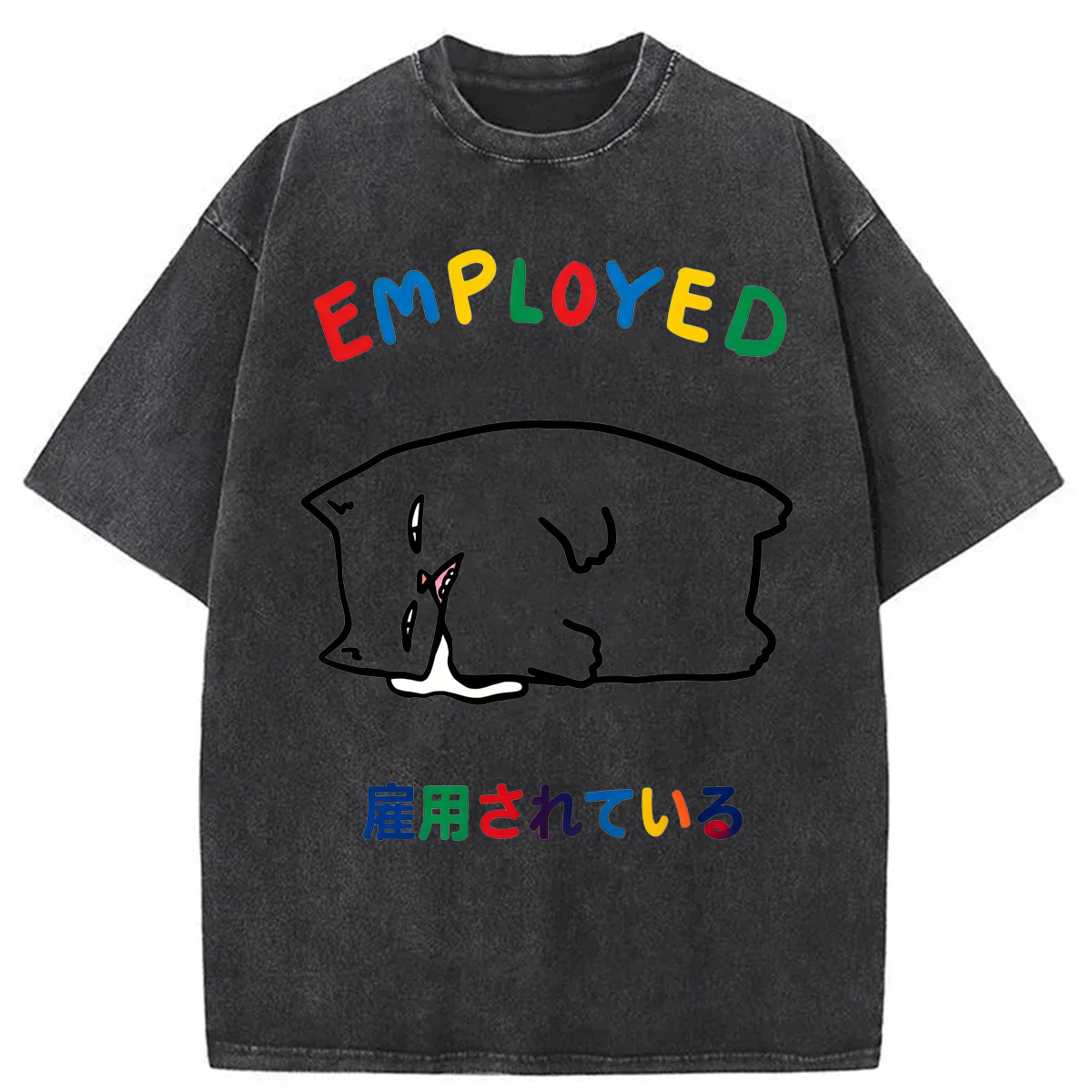 Tokyoviva Employed Cat Washed T-shirt
