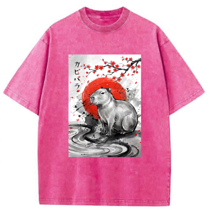 Tokyoviva Samurai Dolphin Washed T-shirt