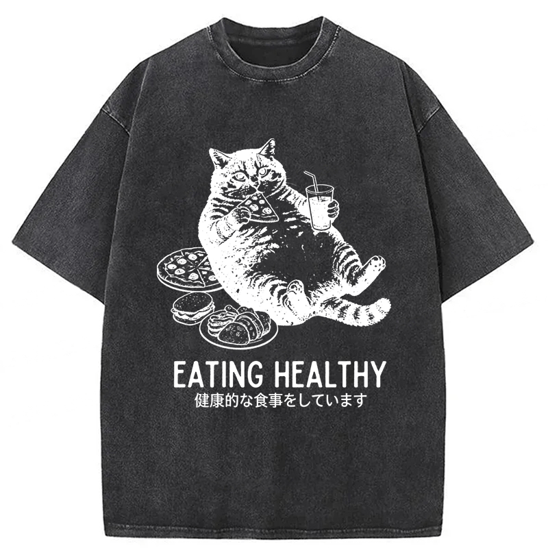Tokyoviva Healthy Eating Washed T-shirt