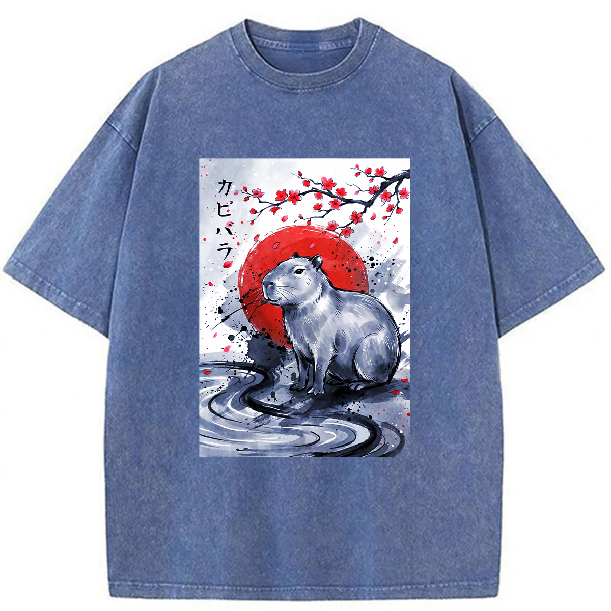 Tokyoviva Samurai Dolphin Washed T-shirt