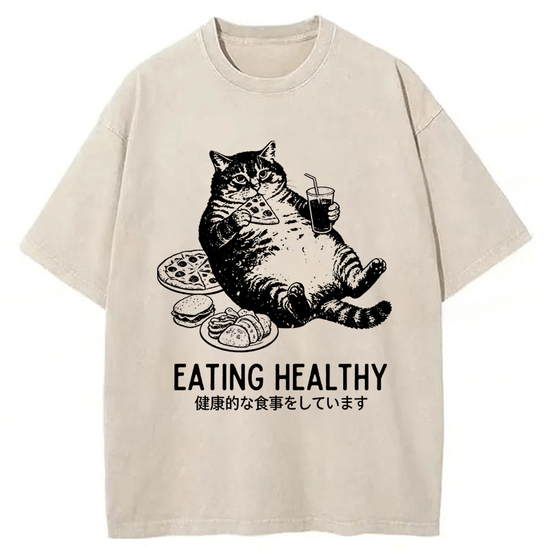 Tokyoviva Healthy Eating Washed T-shirt
