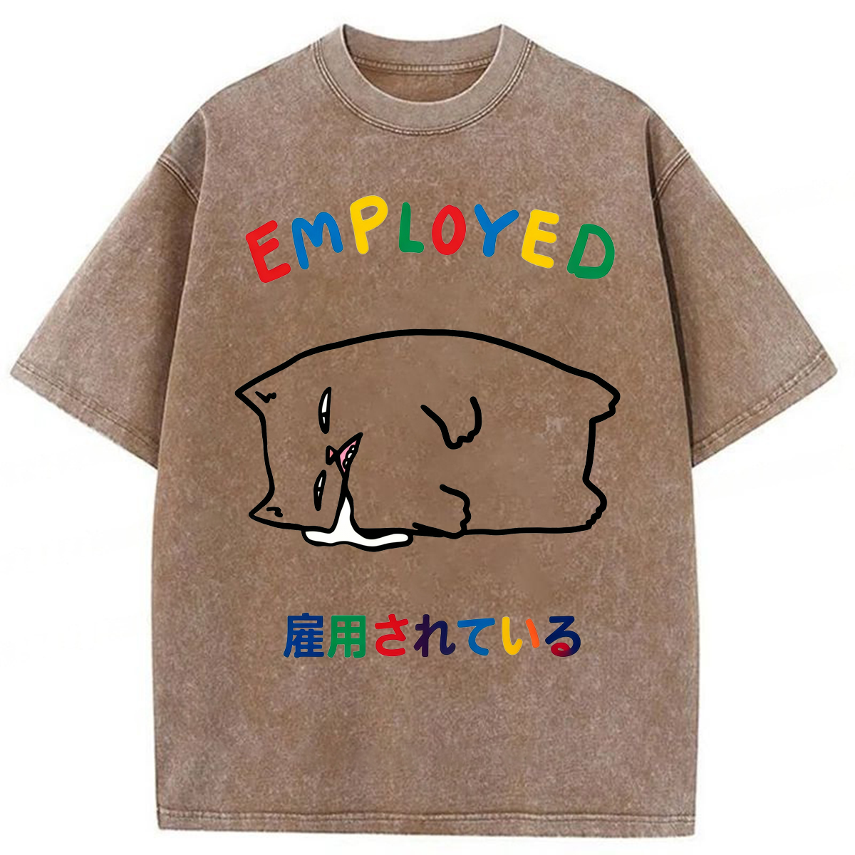 Tokyoviva Employed Cat Washed T-shirt