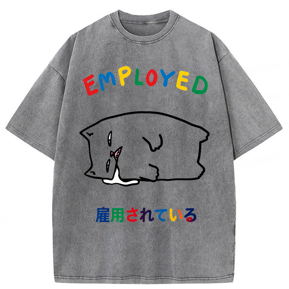 Tokyoviva Employed Cat Washed T-shirt